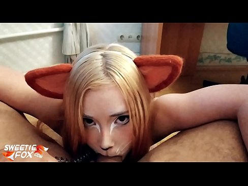 ❤️ Kitsune د هغې په خوله کې ډیک او کم تیر کړ ❤️❌  مقعد ویډیو